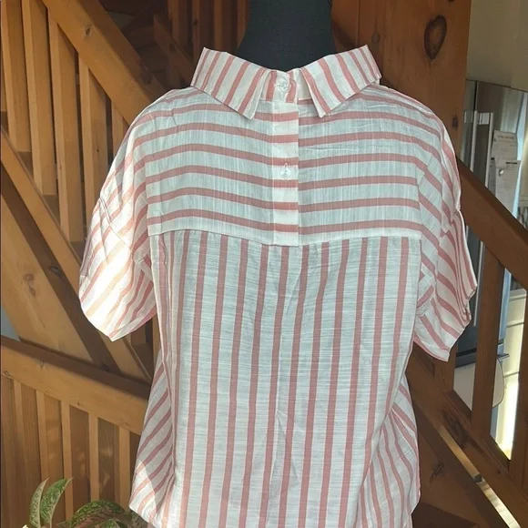 Striped Buttoned Down Top - Picture 4 of 6